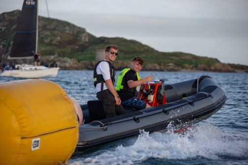 SIrish Sailing-certified powerboat training session in Dublin, focusing on navigation and safety skills